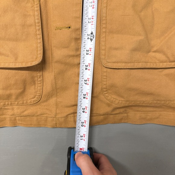 Vintage L.L.Bean Barn Coat Tan Plaid Flannel Lined Corduroy Trim Women's Medium - Picture 6 of 7